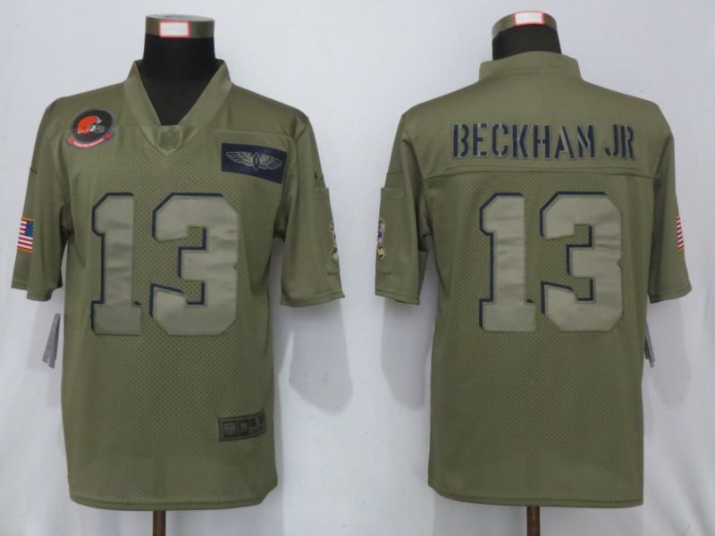 Men Cleveland Browns #13 Beckham jr Nike Camo 2019 Salute to Service Limited NFL Jerseys->green bay packers->NFL Jersey
